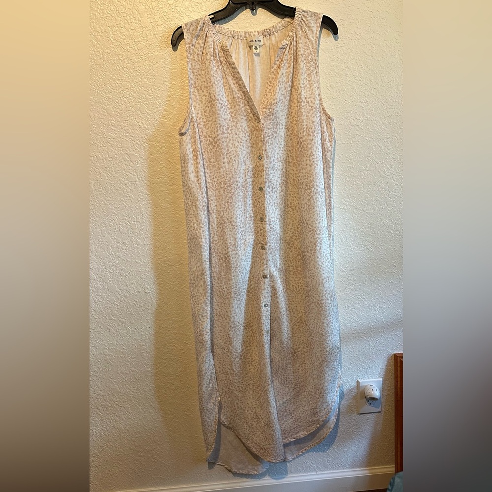Cloth & Stone Linen Blend Maxi Dress - Large